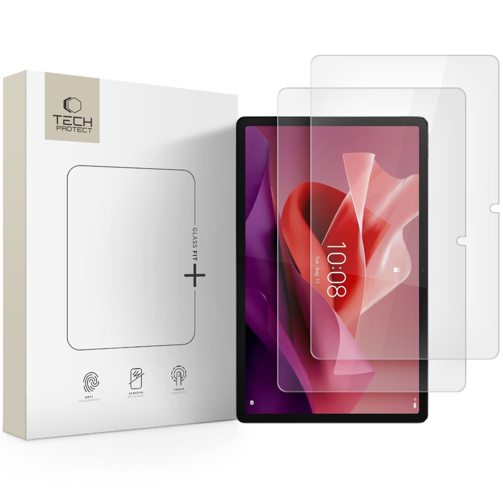 Hærdet Glas Tech Protect Glass Fit+ 2 Pack Lenovo Tab P12 / Idea Tab Pro / Yoga Tab Plus 12,7 Tb 370 / Tb 373 / Tb 520 Clear