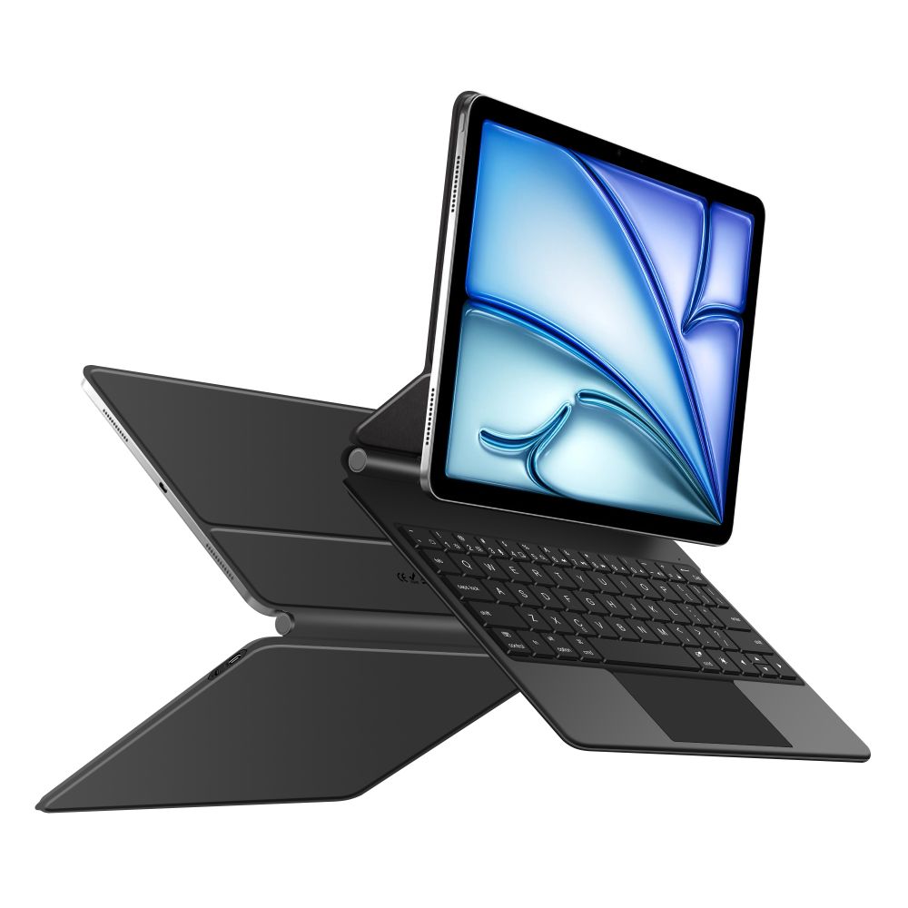 Tech Protect Smartcase Magnetisk + Tastatur Til Ipad Air 10,9” 4/5/2020 2022/11” 6/7/8/2024 2026 Sort