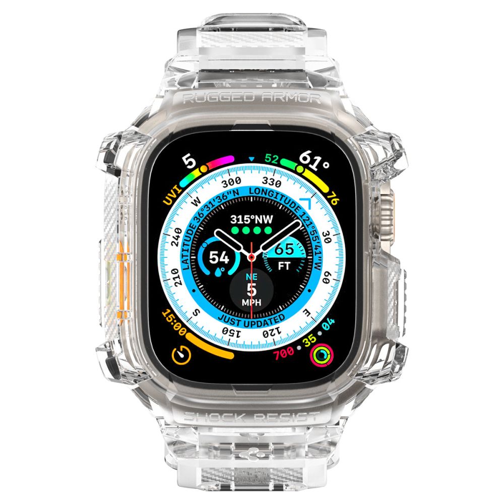 Spigen Rugged Armor ”Pro” Apple Watch Ultra 1 / 2 / 3 / 4 (49 Mm) Krystalklar
