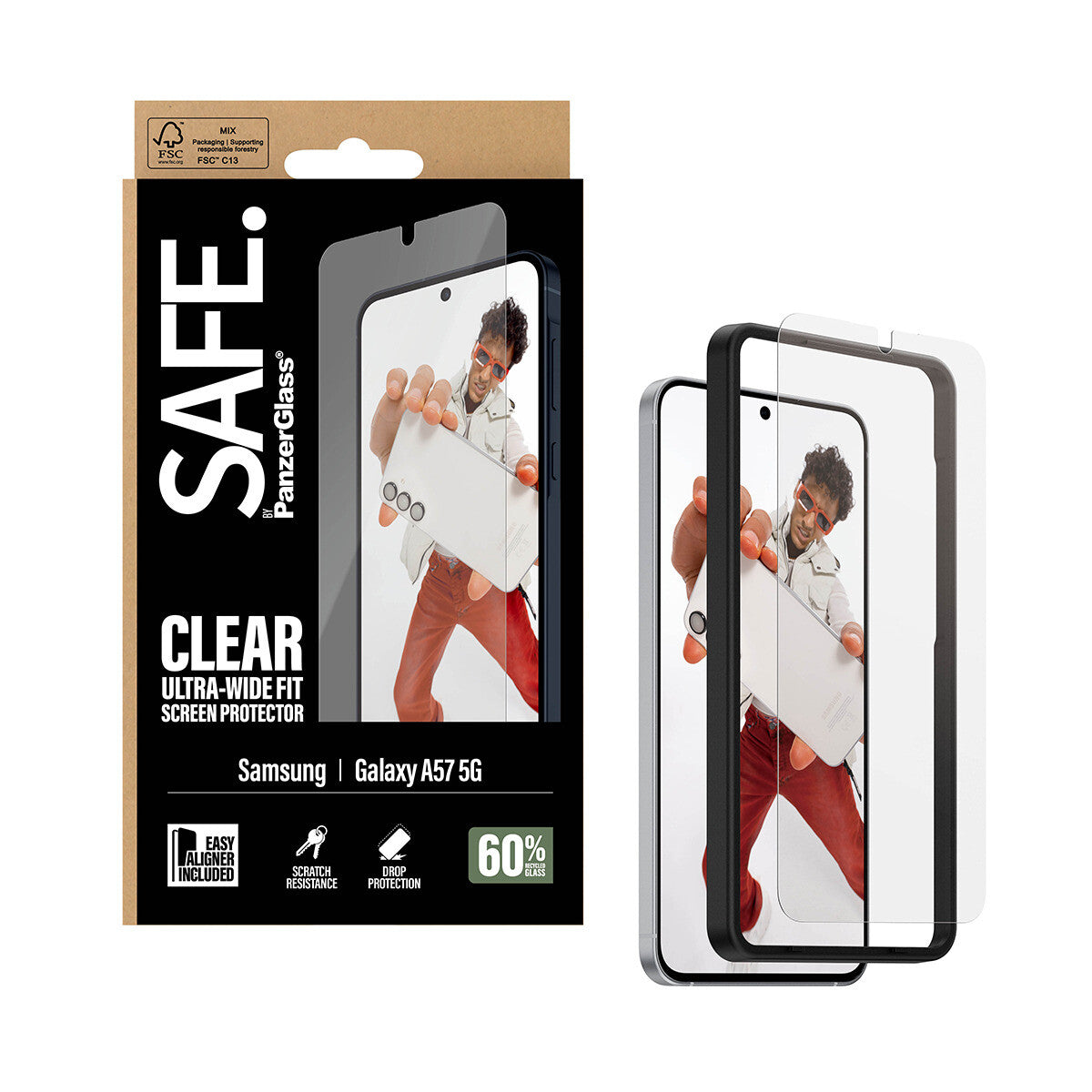 SAFE Screen Protector Galaxy A56 5G UWF w. EasyAligner