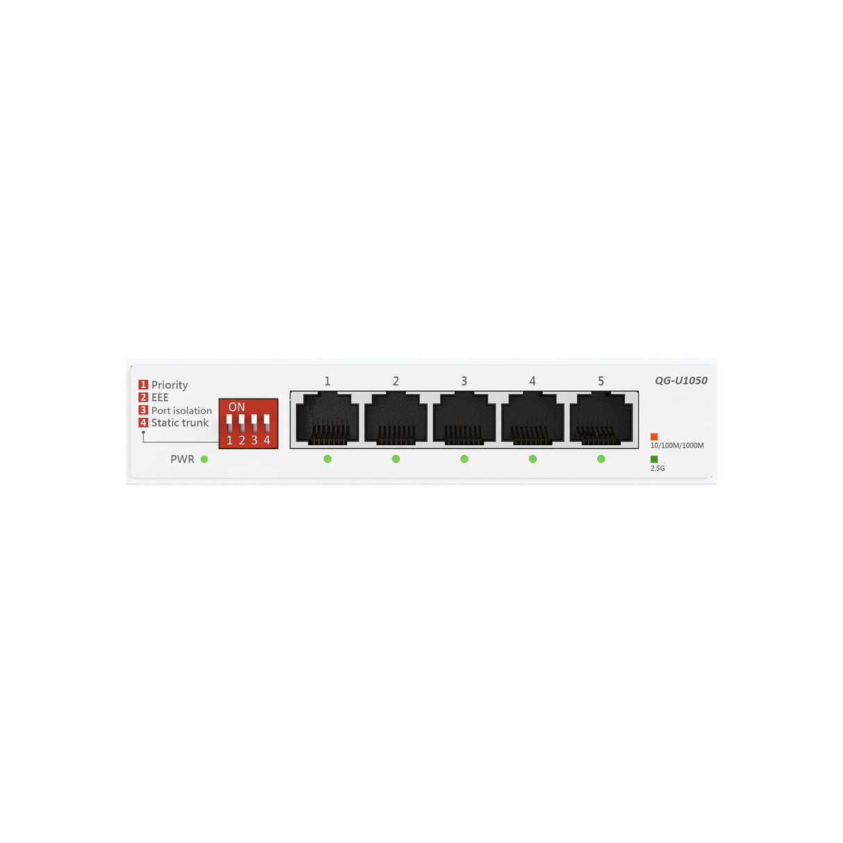 ASUS QG-U1050 Ikke administreret 2.5G Ethernet (100/1000/2500) Hvid