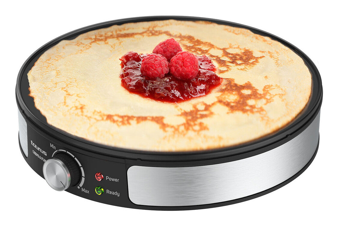 Taurus Crepe & Fun pandekage- og crepes-maskine 1 pandekage(r) 1200 W Sort, Rustfrit stål