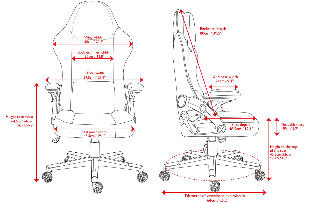 Deltaco Gaming DC130 gaming chair, black