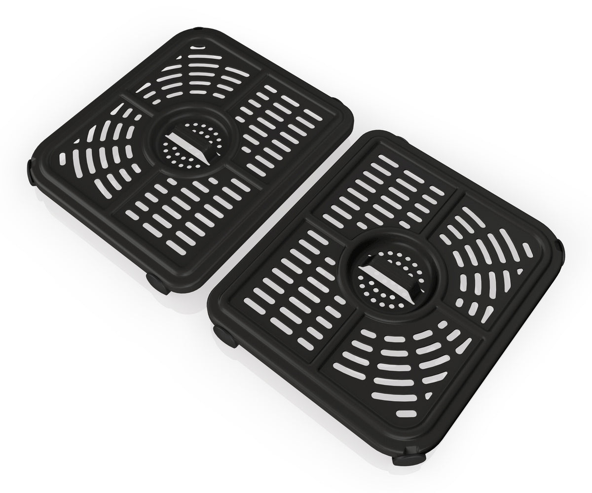 Ninja AF500EU frituregryde Dobbelt 10,4 L Enkeltstående 2470 W Varmluftsteger Sort, Rustfrit stål