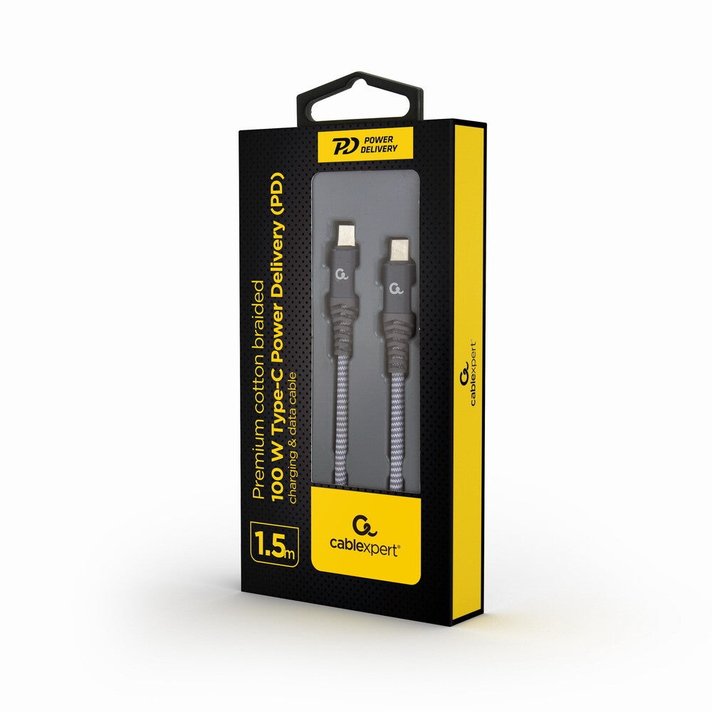 Gembird CC-USB2B-CMCM100-1.5M USB-kabel USB 2.0 1,5 m USB C 0,48 Gbit/sek. 100 W Grå