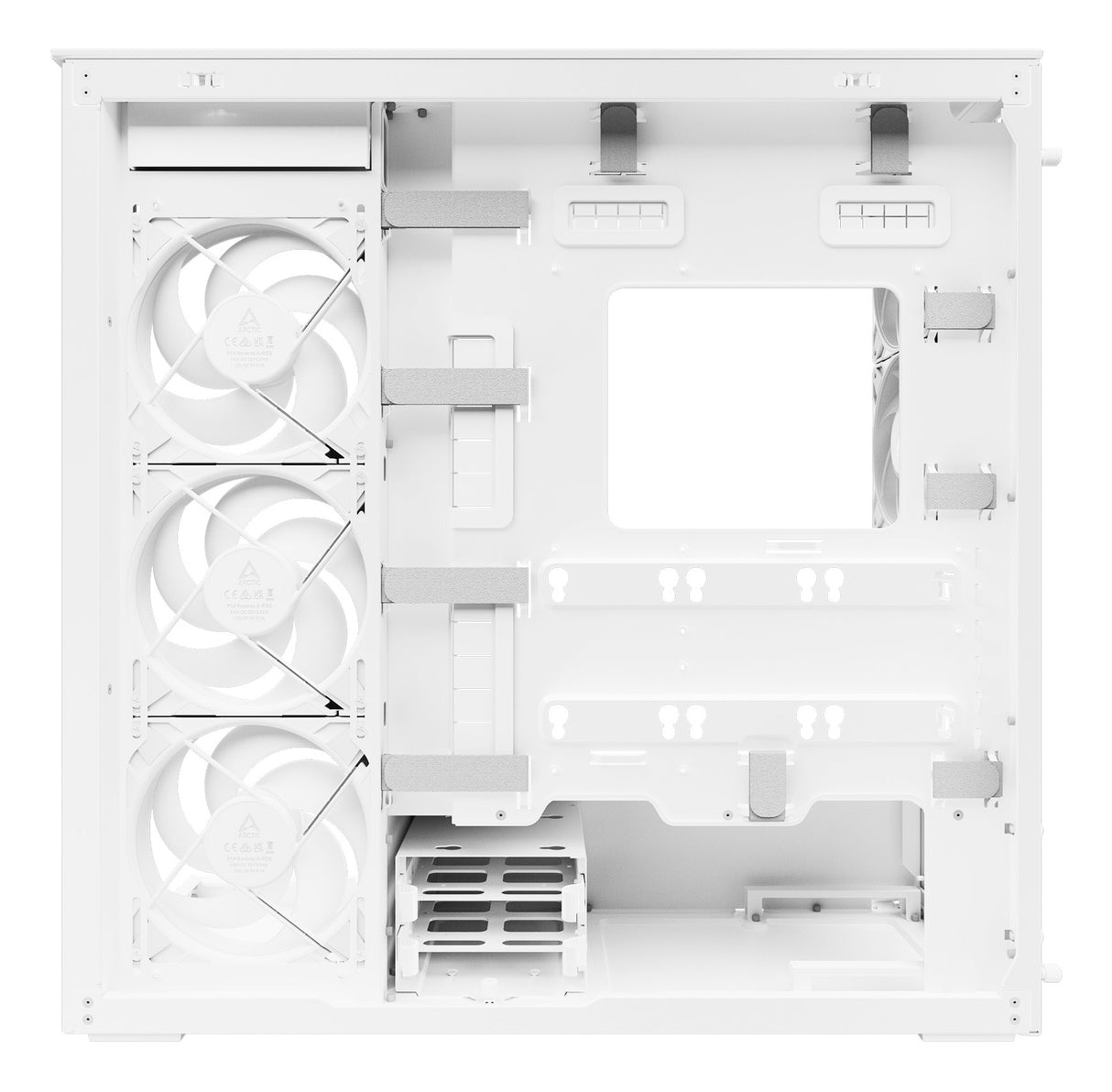 Arctic Xtender Case White Tårn Udvidet ATX Ingen strømforsyning Glass Hvid