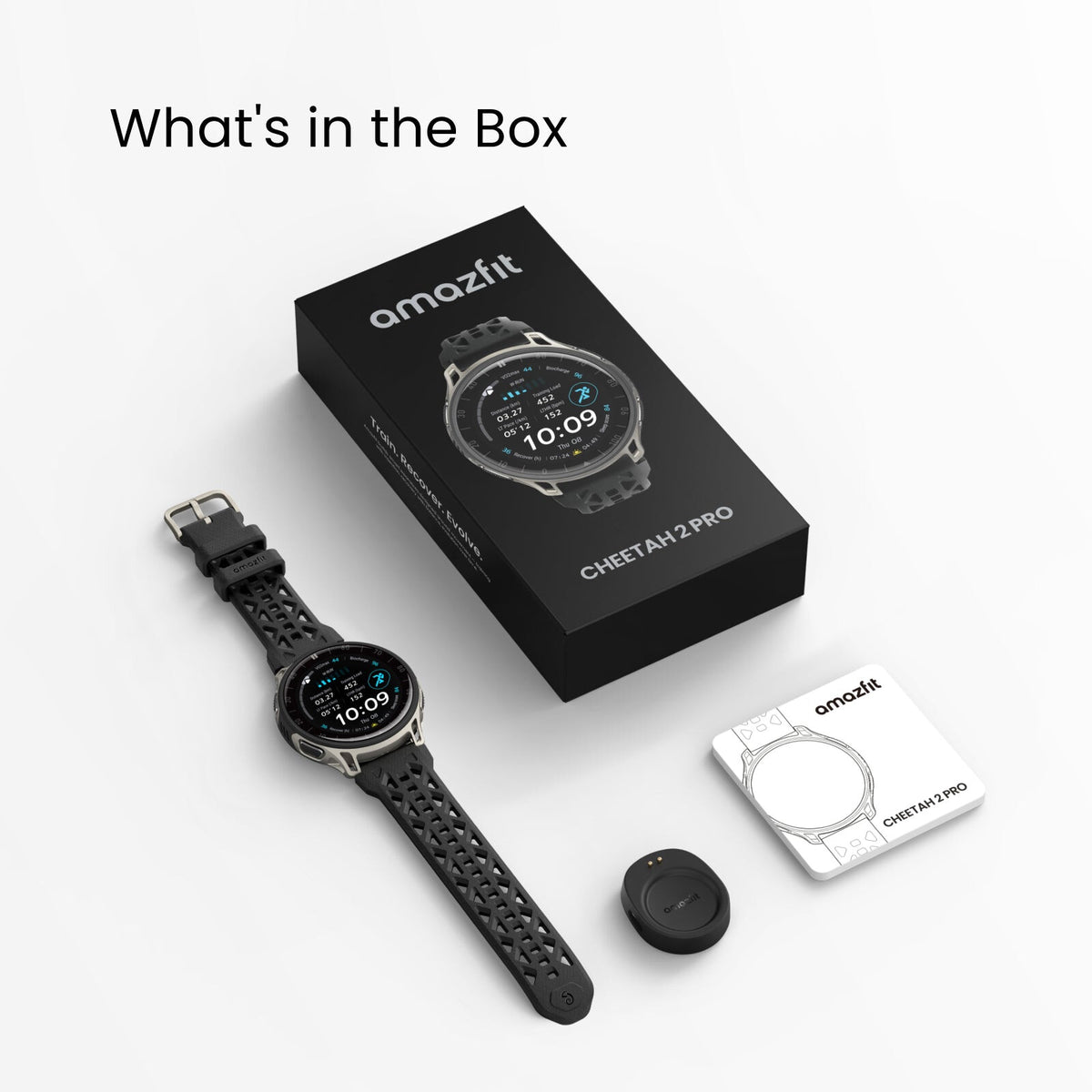 Amazfit Cheetah 2 Pro 3,35 cm (1.32") AMOLED 48 mm Digital 466 x 466 pixel Berøringsskærm Titanium Wi-Fi