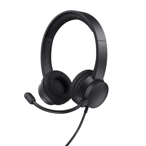 Trust HS-260 Headset Ledningsført Halsbånd Kontor/Callcenter USB Type-A Sort