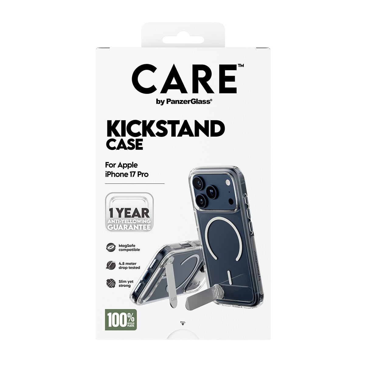 PanzerGlass CARE™ by ® Kickstand Case Transparent m. MagSafe iPhone 17 Pro