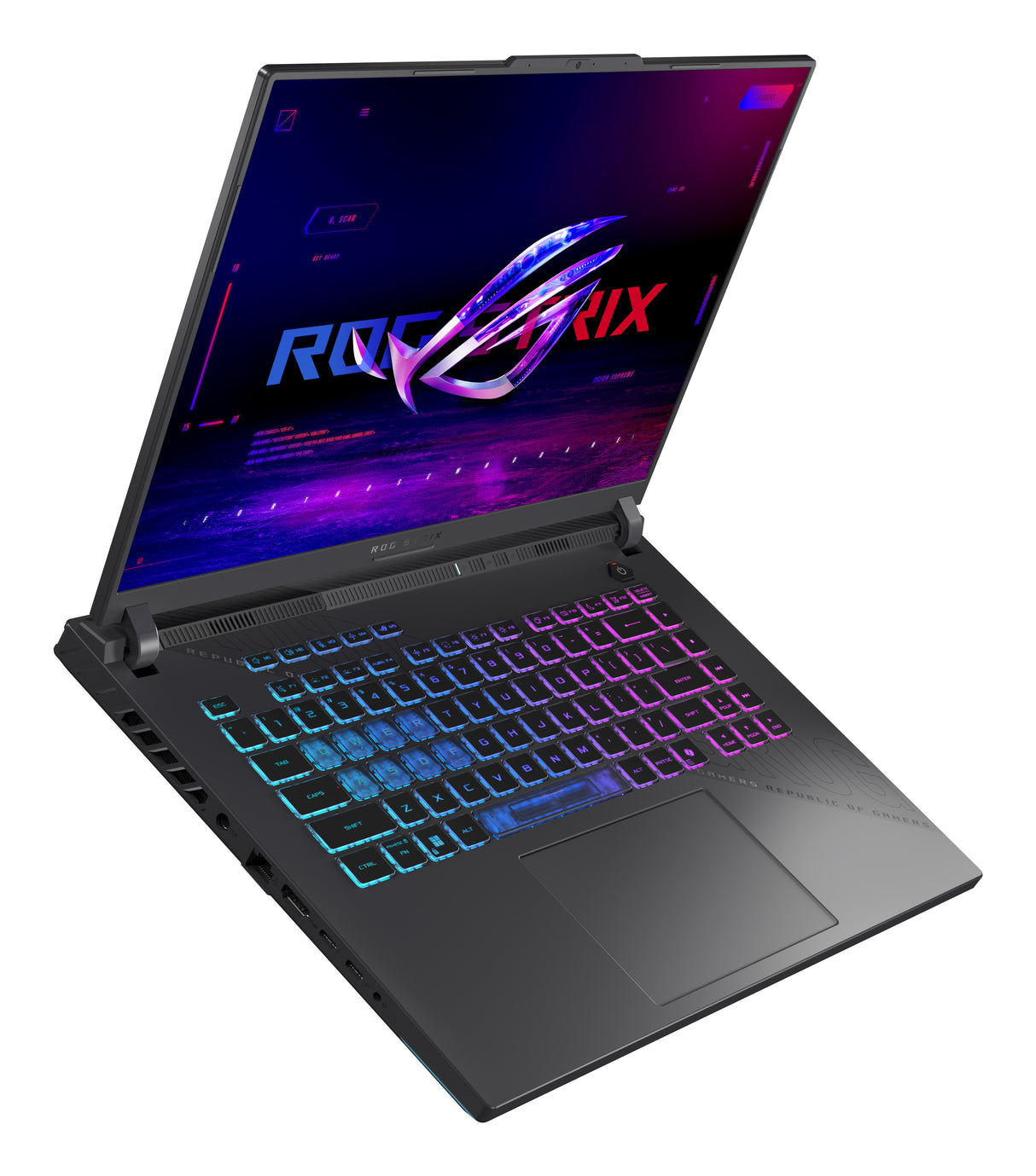 ASUS ROG Strix G16 G614PR-RV092W AMD Ryzen™ 9 8940HX Laptop 40,6 cm (16") WUXGA 16 GB DDR5-SDRAM 1 TB SSD NVIDIA GeForce RTX 5070 Ti Wi-Fi 6E (802.11ax) Windows 11 Home Sort, Grå