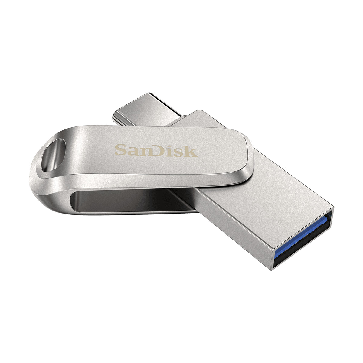 SanDisk Ultra Dual Drive Luxe 256GB USB 3.1 Gen 1 / USB-C USB stick Sølv