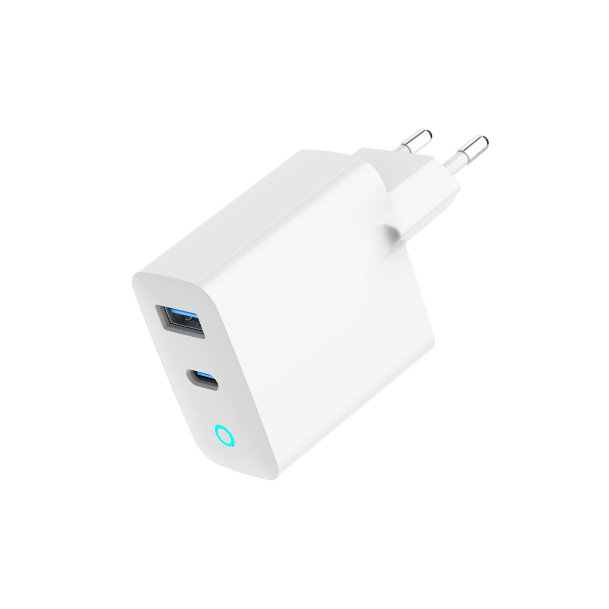 Gembird 2 Port 30W GaN USB Schnellladegerät LED Weiß TA-UC-PDQC30L-W-01 Baby videoskærm, Tastatur, Mobil computer, Mobiltelefon, Netbook, Bærbar højttaler, Smartphone, Tablet Hvid Vekselstrøm Hurtig opladning Indendørs