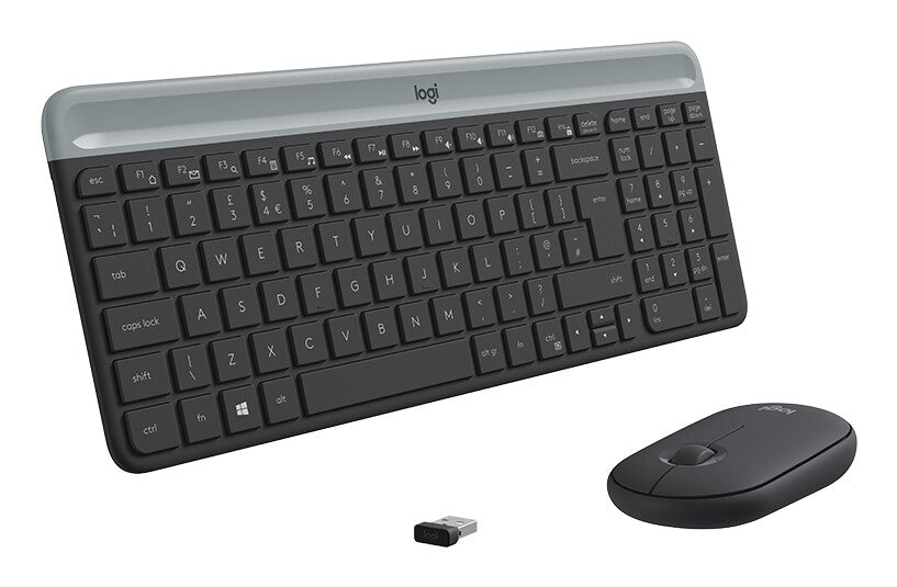Logitech 920-009200 tastatur Mus inkluderet Universel RF trådløst QWERTY Nordisk Grafit