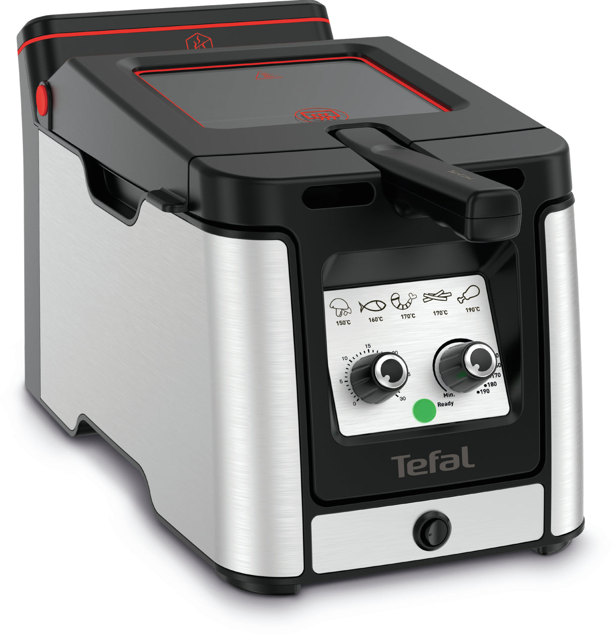 Tefal Clear Duo FR600D Enkelt 0,65 L Enkeltstående 2000 W Frituregryde Sort, Rustfrit stål