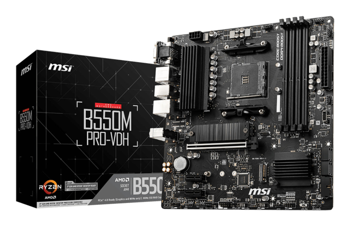 MSI B550M PRO-VDH bundkort AMD B550 Stik AM4 micro ATX
