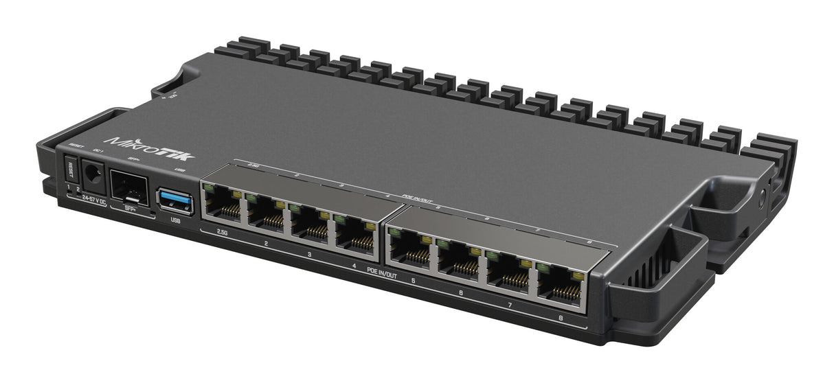Mikrotik RB5009UPR+S+IN kabelforbundet router 2.5 Gigabit Ethernet, Gigabit Ethernet Sort