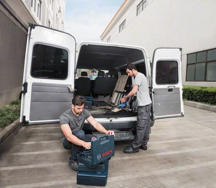 Bosch GAS 18V-1 Professional håndholdt støvsuger Sort, Blå, Rød, Gennemsigtig Poseløs