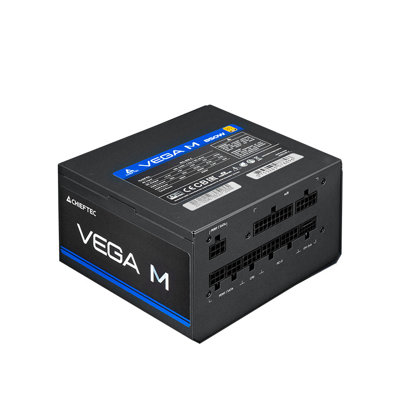 Chieftec Vega PPG-750-C enhed til strømforsyning 750 W 20+4 pin ATX ATX Sort