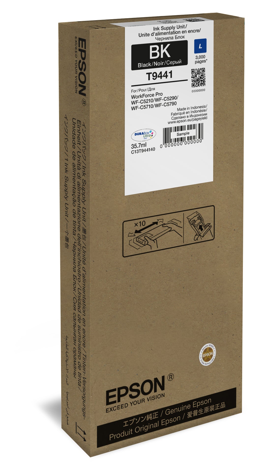 Epson C13T944140 blækpatron 1 stk Original Sort