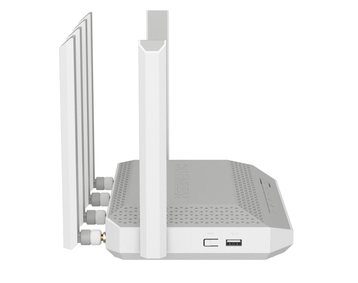 Keenetic Hero 5G (KN-4110) trådløs router 2.5 Gigabit Ethernet Dual-band (2,4 GHz / 5 GHz) Grå, Hvid