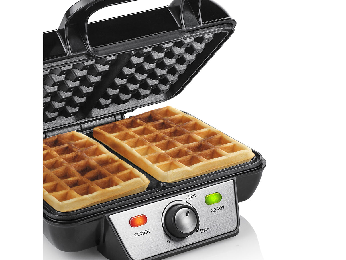 Tristar WF-2195 vaffeljern 2 vaffel/vafler 1000 W Sort, Rustfrit stål
