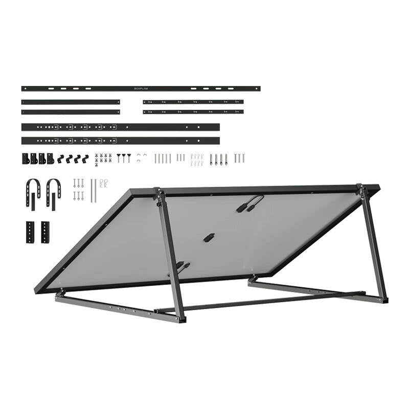 Justerbar EcoFlow-beholder til 400 W fritstående eller vægmonteret PV-panel