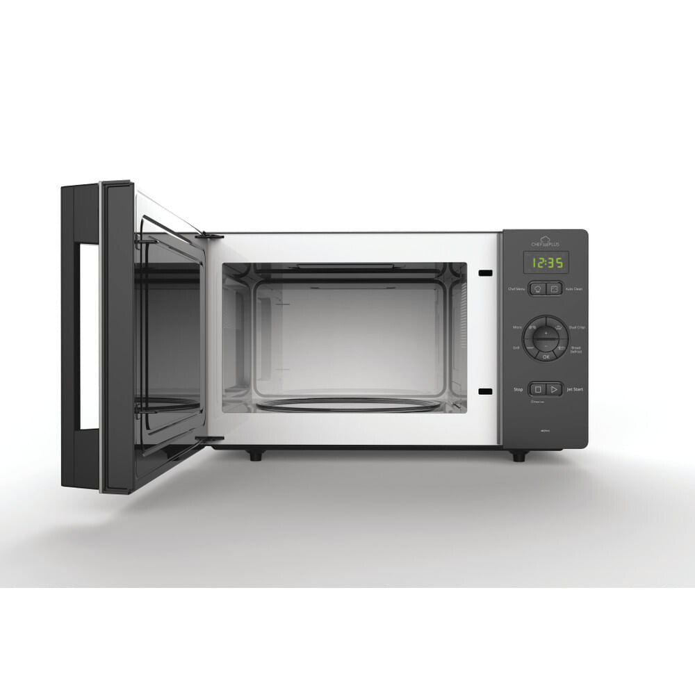 Whirlpool Chef Plus MCP 345 BL Sort Grill mikroovn Bordplade 25 L 800 W
