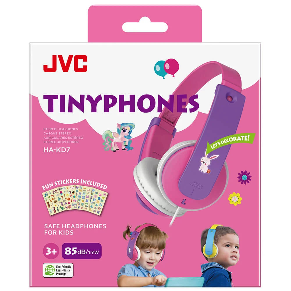 JVC Hovedtelefon On-Ear Barn KD7 85dB Rosa