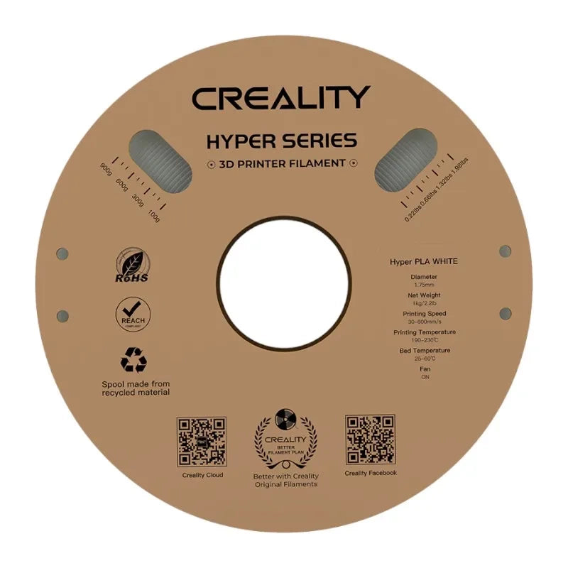 Hyper PLA Filament Creality (hvid)