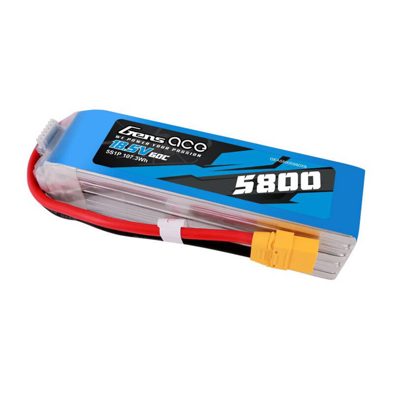 Gens ace 5800mAh 60C 18,5V 5S1P Lipo Batteri Pack med XT90 stik
