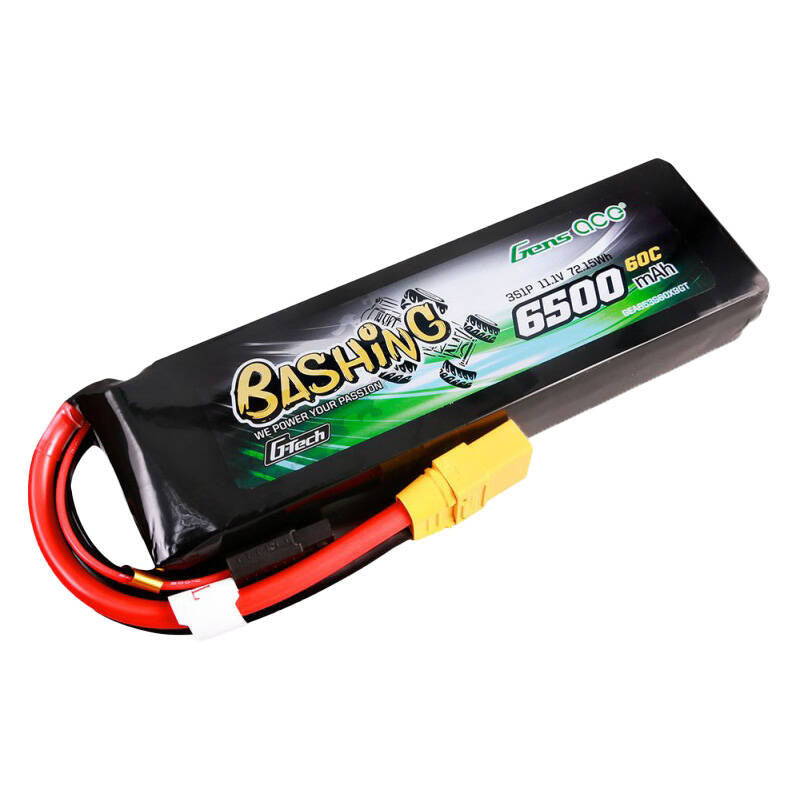 Gens ace G-Tech 6500mAh 11.1V 60C 3S1P Lipo Battery Pack med XT90-Bashing Series