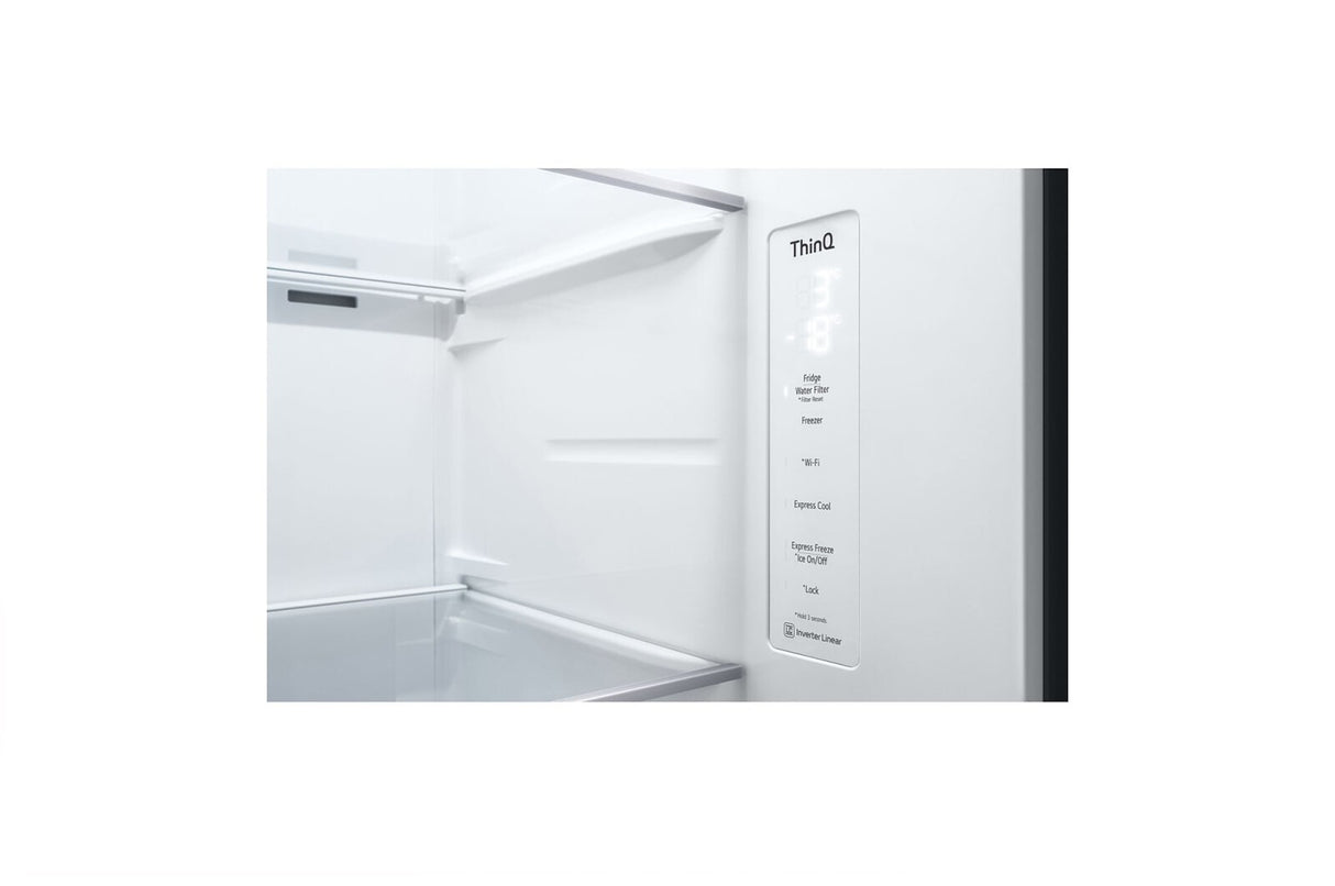 LG GSJV70MBLE side-by-side køle-fryseskab Fritstående 635 L Rustfrit stål