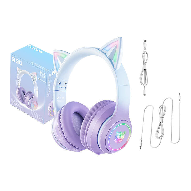 ONIKUMA B90 Gaming headset (blå/lila)