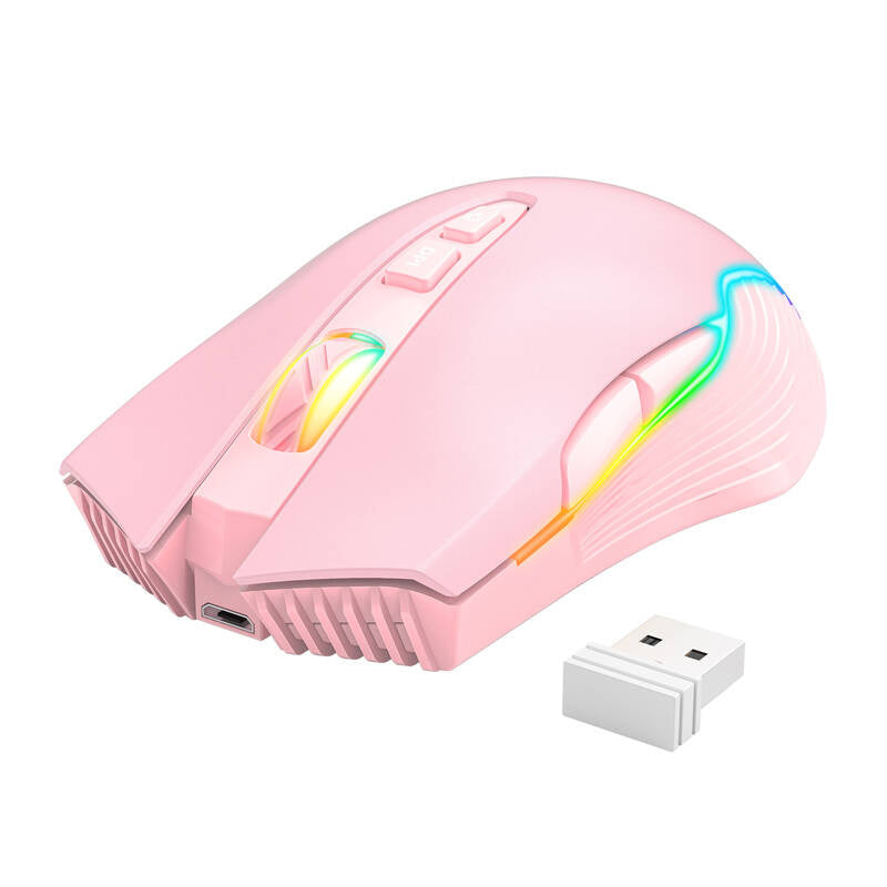 ONIKUMA CW905 Pink 2.4G trådløs spilmus