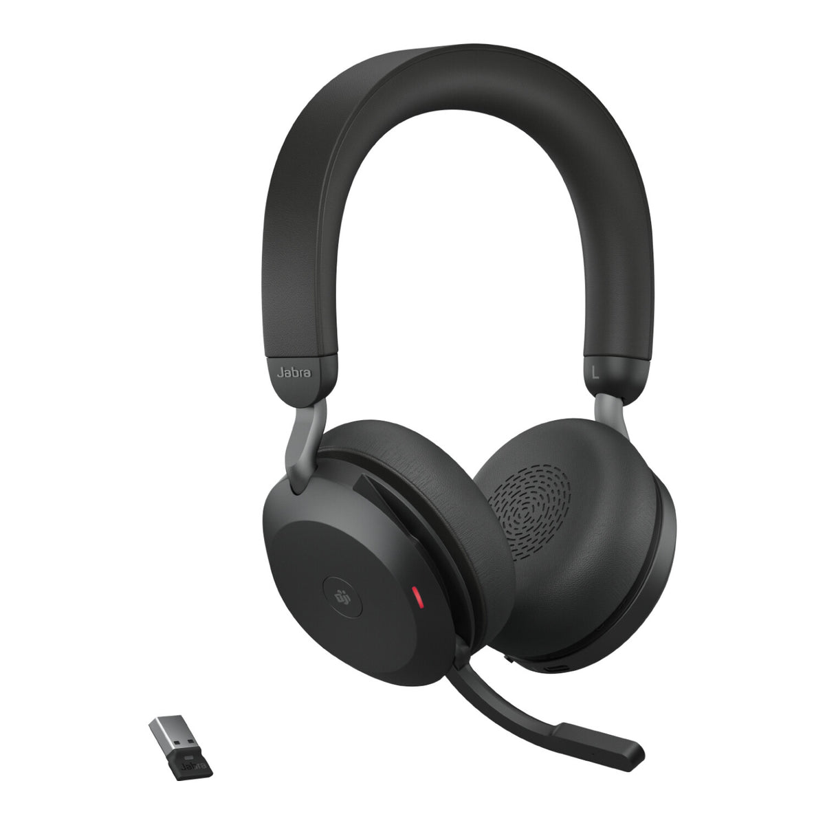 Jabra Evolve2 75 Headset Trådløs Kontor/Callcenter Bluetooth Opladningsstativ Sort