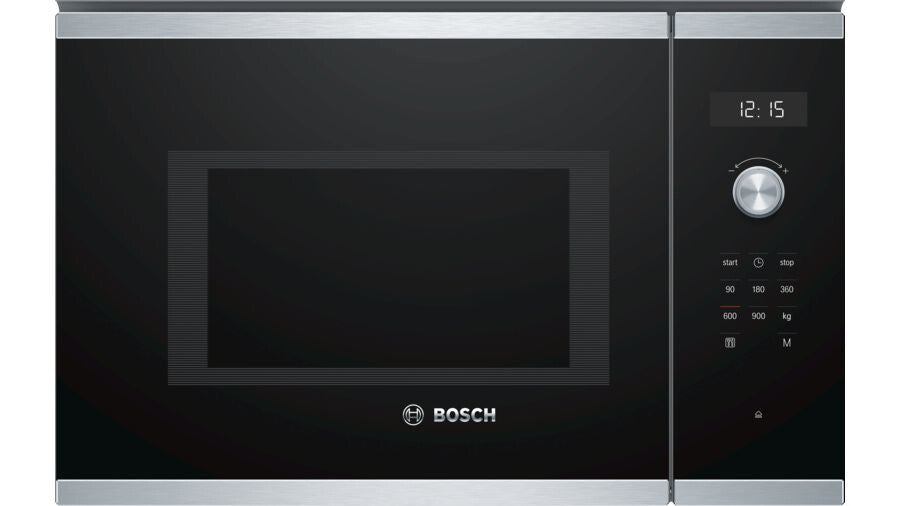 Bosch Serie 6 BFL554MS0 mikrobølgeovn Sort, Rustfrit stål Solo mikroovn Indbygget 25 L 900 W