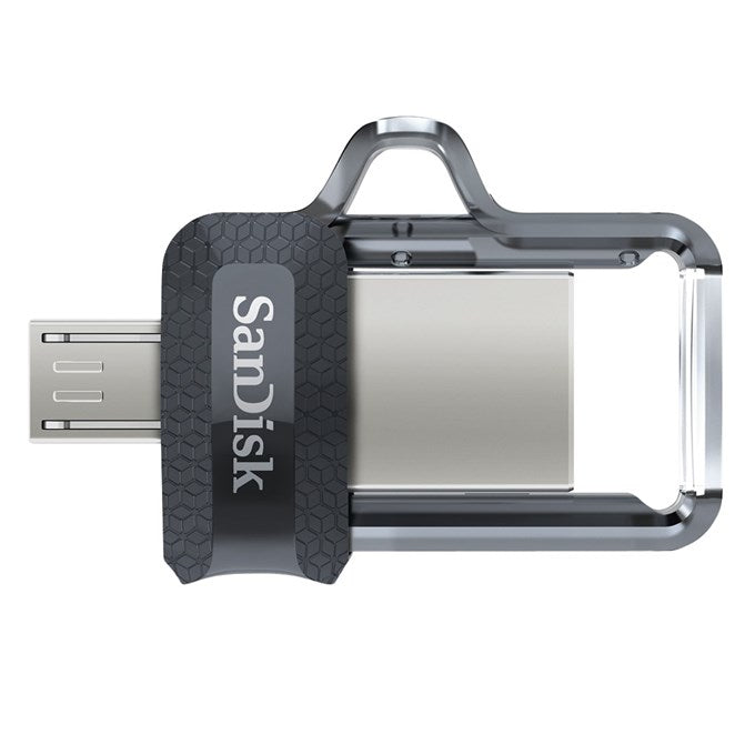 SanDisk Ultra Dual 128GB USB 3.0 / micro USB USB stick Sort Sølv