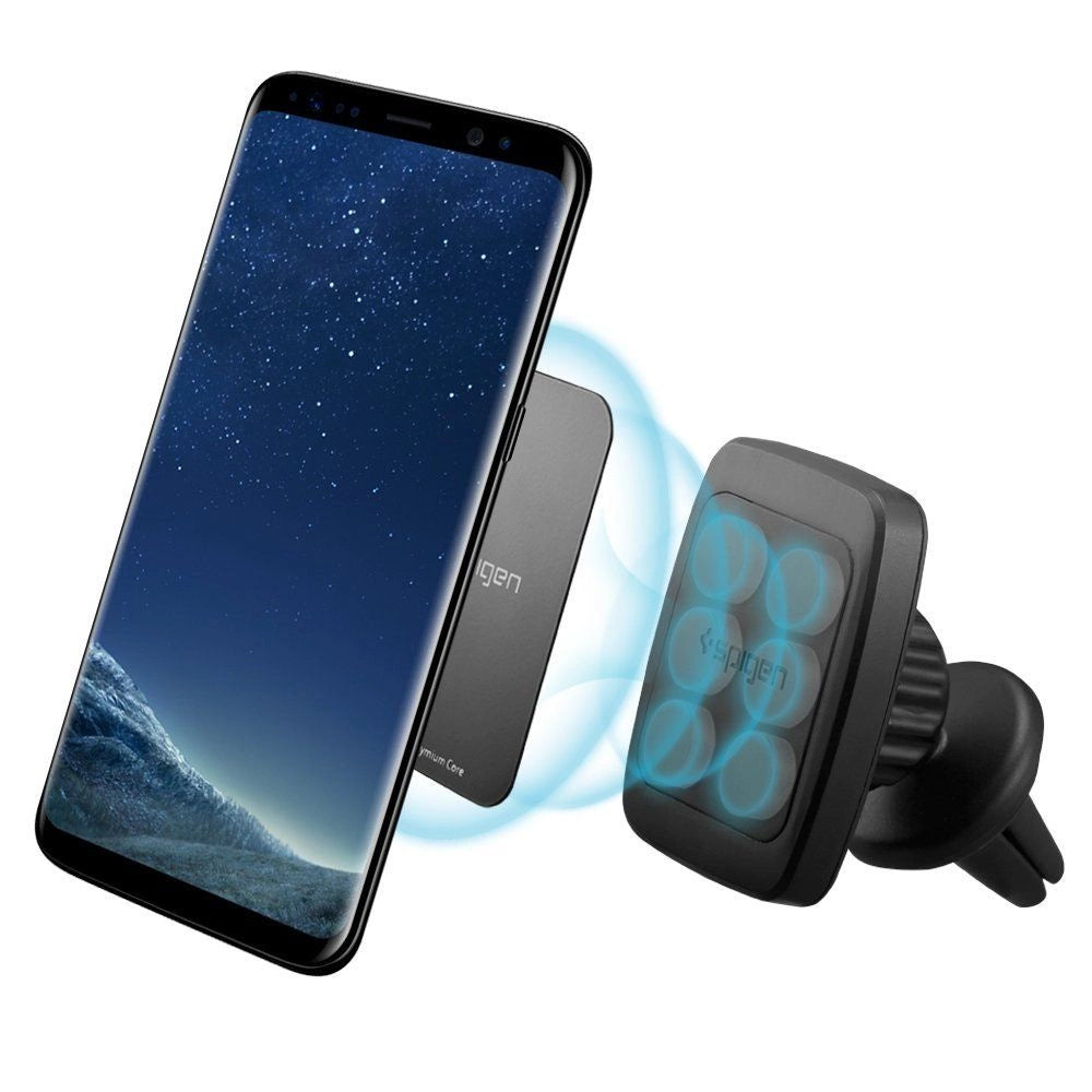 Spigen H12 telefonholder til billuftventil magnetisk - sort