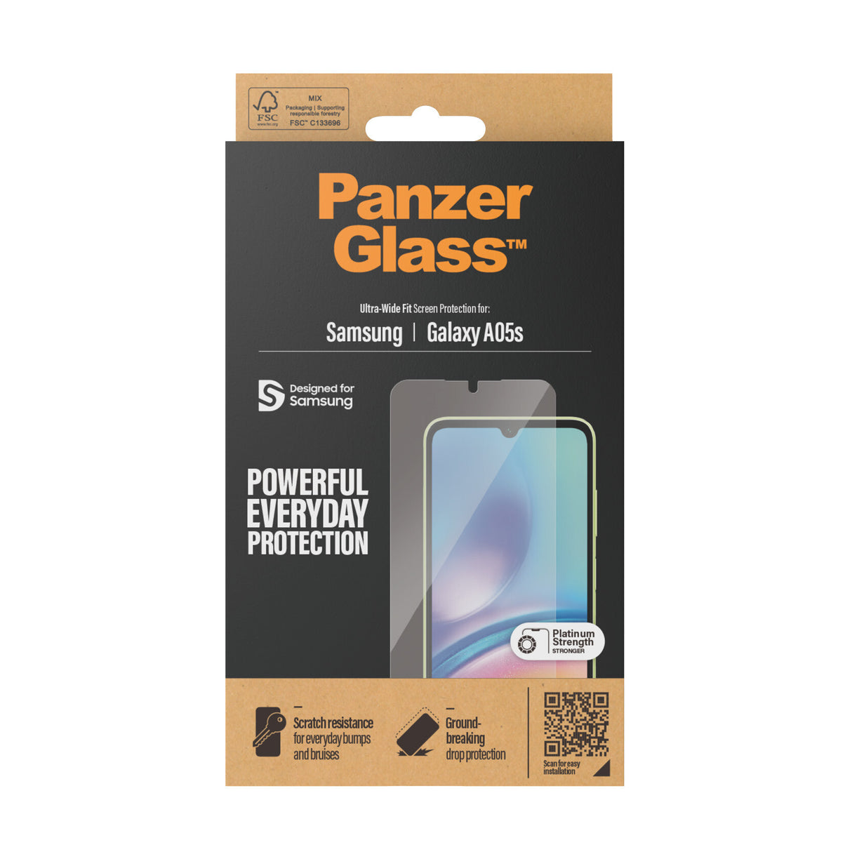 PanzerGlass ® Skærmbeskyttelse Samsung Galaxy A05s | Ultra-Wide Fit