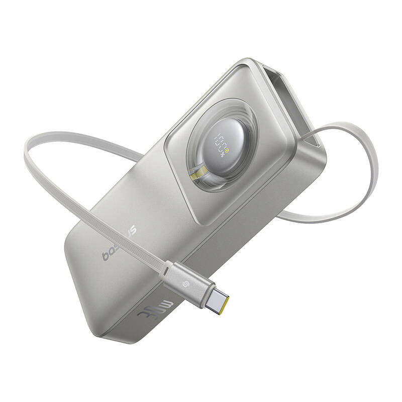 Powerbank Baseus OS Free2Pull 10000mAh 30W + kabel (grå)
