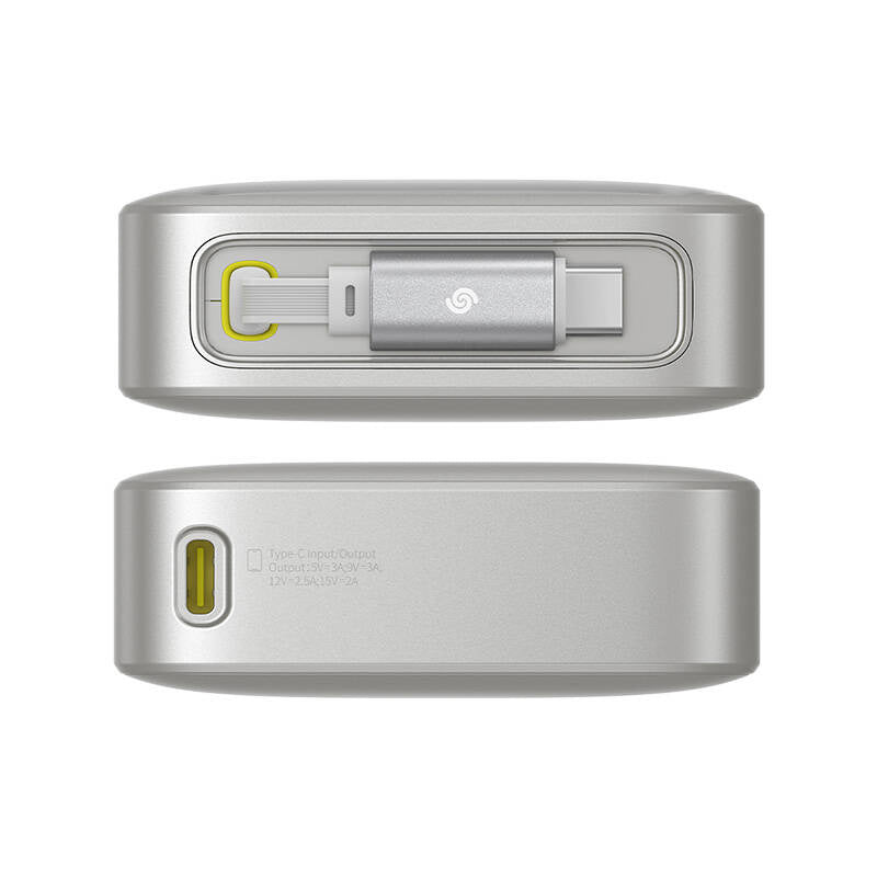 Powerbank Baseus OS Free2Pull 10000mAh 30W + kabel (grå)