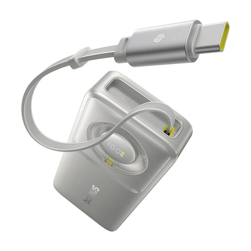 Powerbank Baseus OS Free2Pull 10000mAh 30W + kabel (grå)