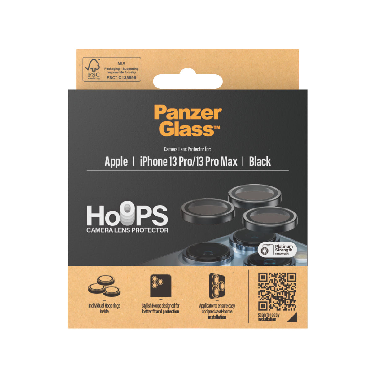 PanzerGlass Hoops Rings for iPhone 13 Pro/13 Pro Max Black
