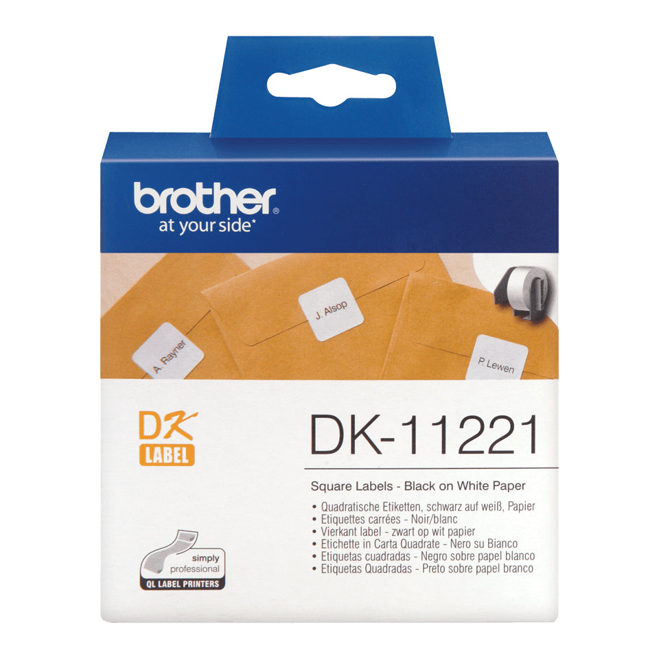 Brother DK-11221 etiketbånd Sort på hvid