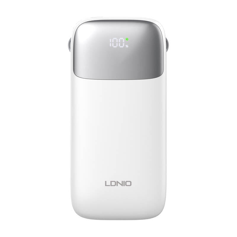 Powerbank LDNIO PQ20 22.5W 20000mAh USB-C, lyn (biały)
