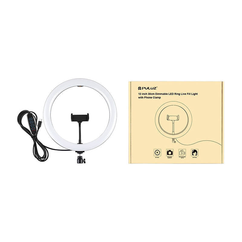 Ringlys med telefonholder PULUZ