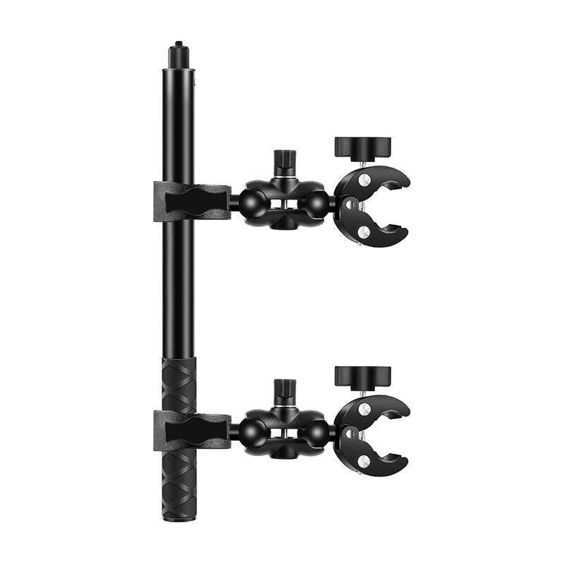 PULUZ-motorcykel-/cykelstativ med to klemmer og selfie-stick 150 cm