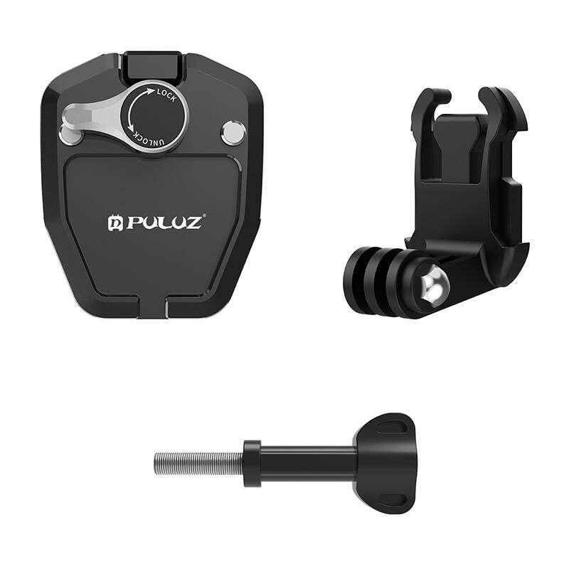 PULUZ motorcykel forrude klip til sports kameraer (DJI Osmo Action 4, GoPro Hero 12, Insta360 Ace Pro / X4)