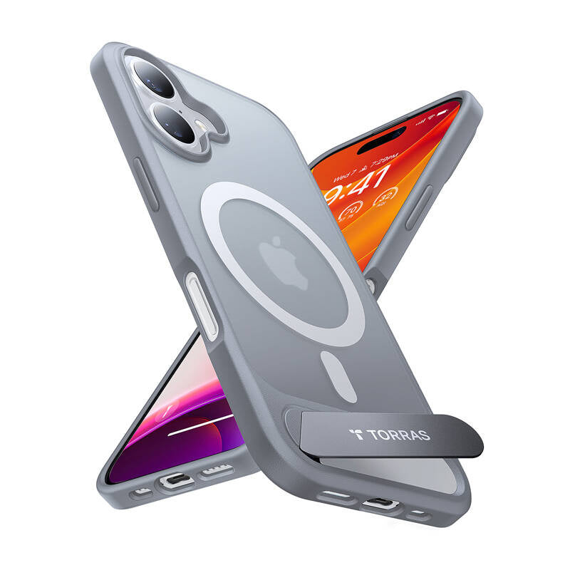 Etui Torras Pstand Series til iPhone 16 Plus (Titan grå)