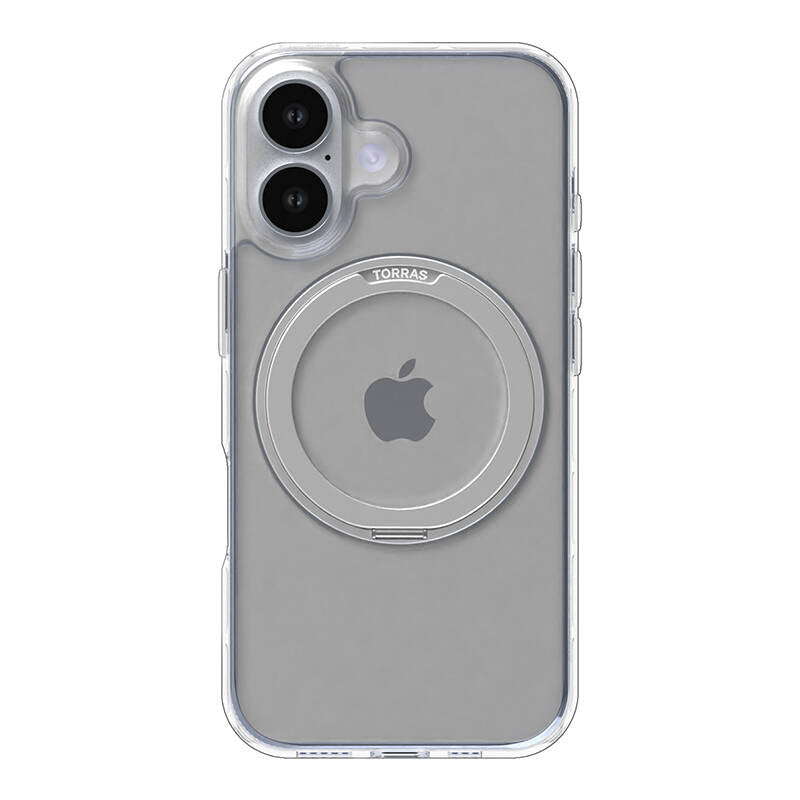 Torras Ostand Pro Case til iPhone 16 Plus (gennemsigtig)